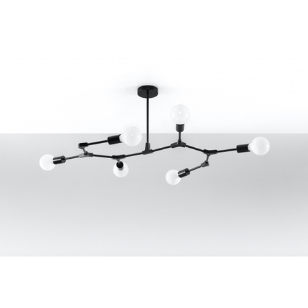 Lampa sufitowa PLATO 6 SL.0709 czarna 6xE27