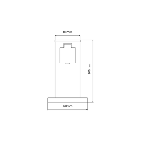 Słupek ogrodowy z gniazdkiem ELECTRIC 20cm gniazdo ogrodowe I