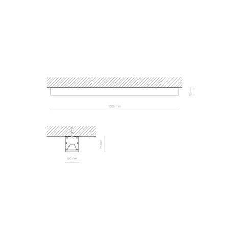 Lampa sufitowa CL HALL PRO LED 150cm 40W 4000K neutralna | czarny 10206