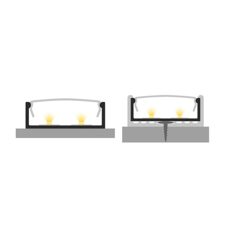 Profil LED P13-1 100cm szer. 30mm | do osłonek C2 | biały