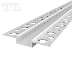 Profil LED GK6-3 podtynkowy 200cm szer. 15mm | do osłonek C1/C4 | Srebrny