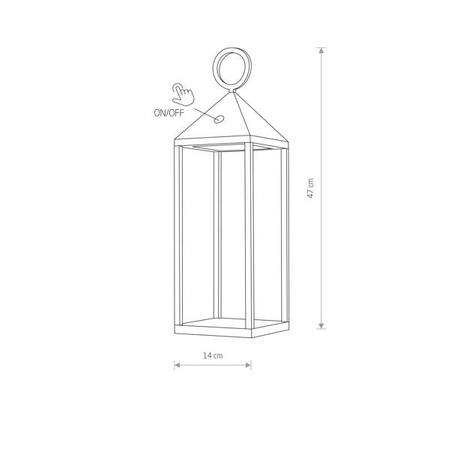 Lampa zewnętrzna latarenka wisząca PICNIC LED IP54 | grafitowy