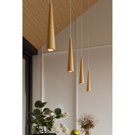 Lampa wisząca SULA , naturalne drewno/biały, 1x40W GU10, SL.1100