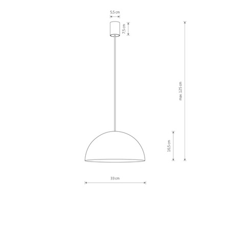 Lampa wisząca HEMISPHERE SUPER S śr. 33cm GX53 | biały