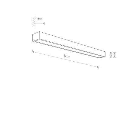 Kinkiet KAGERA LED M chrom 61cm