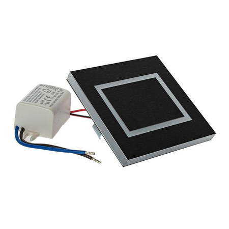 Oprawa schodowa EVRA BLACK, 0,6W LED, barwa neutralna 4000K, EKS6905