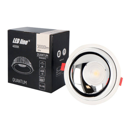 Downlight lampa sufitowa podtynkowa QUANTUM LED DIM 30W 4000K 115mm | biała