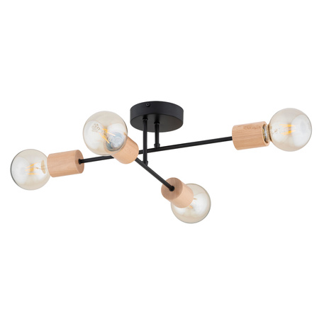 Lampa sufitowa ALFA LA-STENA CZARNA 4xE27 52cm | 63249