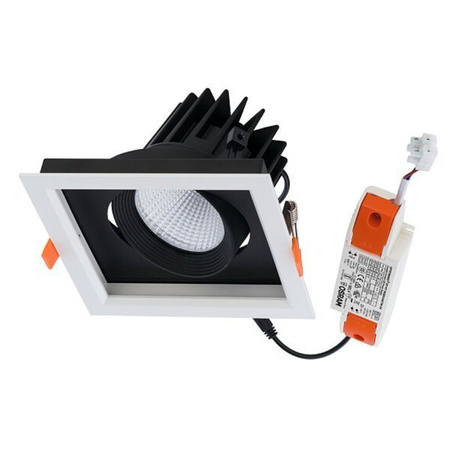 Lampa sufitowa wpuszczana DIA 30W LED 4000K | biały czarny 8718