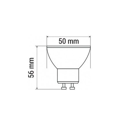 Żarówka GU10 8W 120° DIM ściemnialna 3000K  | ciepła