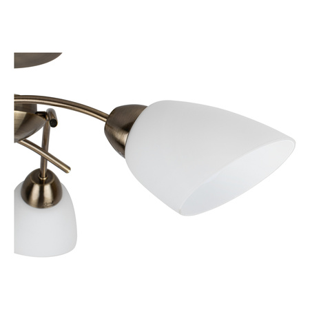 Lampa Sufitowa Viletta 3xE27 Max.60W Patyna Metal/Białe Szkło 8141311