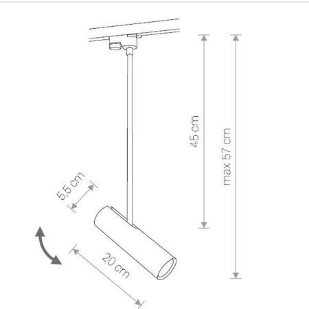 Lampa sufitowa PROFILE EYE SUPER A BLACK