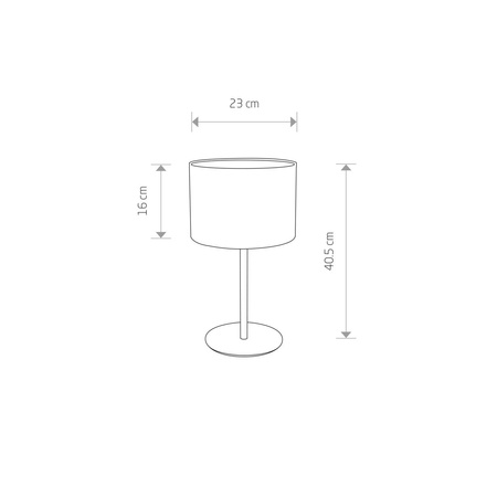 Lampa stołowa nowoczesna z abażurem ALICE czarny/złoty 9091