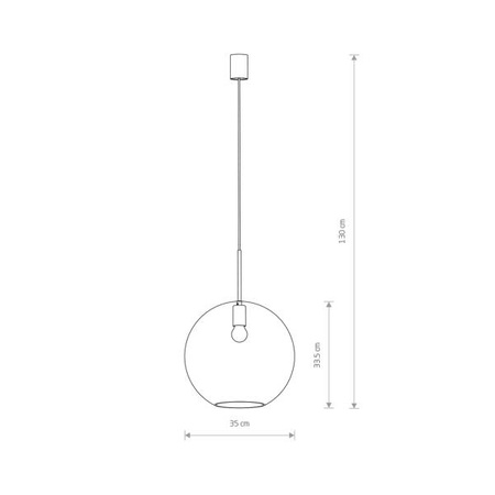 Lampa wisząca SPHERE XL śr.35 cm E27 | czarny