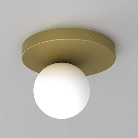 Nowoczesna lampa sufitowa BIBIONE GOLD, MLP8394, złota z białym kloszem, 1x25W G9