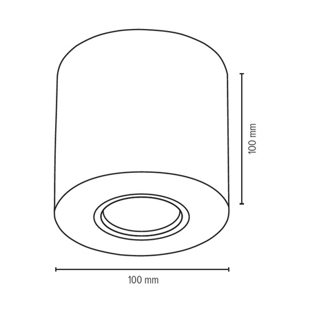 Concretedream Okrągła Lampa Sufitowa 1xGU10 Max.6W Szary Beton 2066136