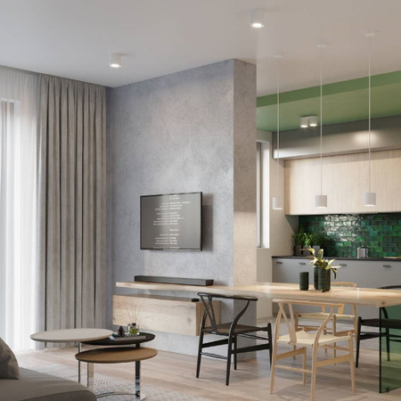 Lampa wisząca Sollux ORBIS 1 aluminium biały 12W LED, SL.0053