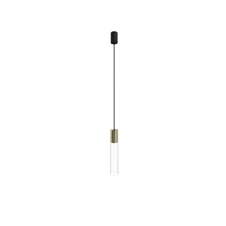 Lampa wisząca CYLINDER SOLID BRASS L wys. klosza 35cm GU10 | mosiężny 7867