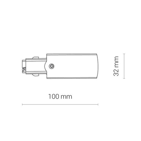 Końcówka zasilająca CTLS POWER END CAP LEFT WHITE (PE-L) 8232