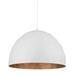 Lampa wisząca DIAMENT biało - miedziana 50cm
