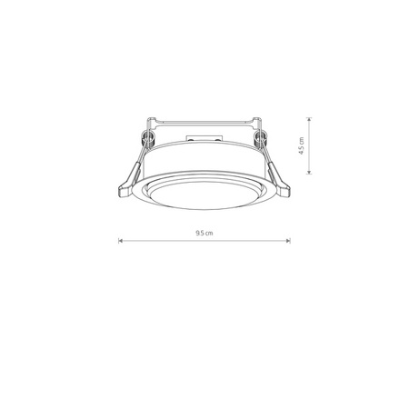 Oprawa podtynkowa DOWNLIGHT UNO S WHITE szer. 9.5cm GX53 | biały 10840