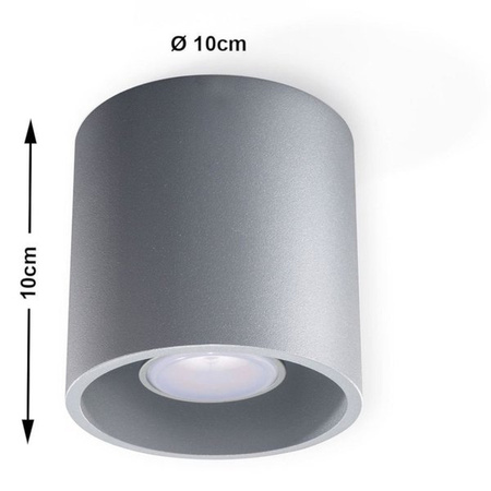 Sollux Plafon ORBIS 1 Aluminium szary 12W LED , SL.0018