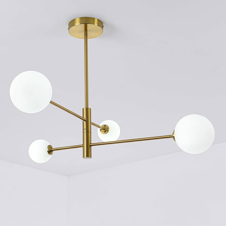 Nowoczesna lampa sufitowa wisząca DORADO 4 miedź