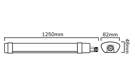 Liniowa lampa hermetyczna TRI-PROOF 40W 4000K IP65 IK08 125cm | biały