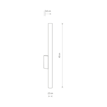 Kinkiet LASER WALL 40cm 2xG9 | czekoladowy 10563