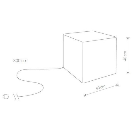 Świecąca kostka do ogrodu CUMULUS CUBE M 40cm 8966