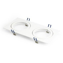 Oprawa wpuszczana oczko sufitowe CROSTI GAVI DUE biały szer. 30,3x15cm