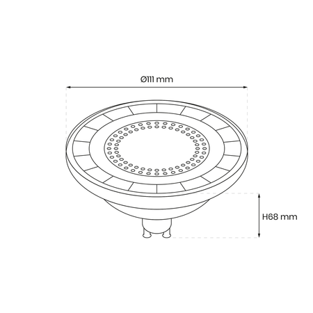 Żarówka LED 6W AR111 GU10 3000K/ Biały