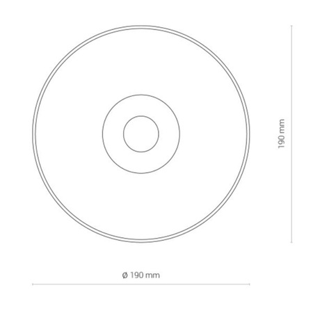 Lampa sufitowa plafon IOS 40W LED 3000K kąt 60° | czarny