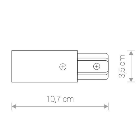 Końcówka zasilająca PROFILE POWER END CAP WHITE 9462