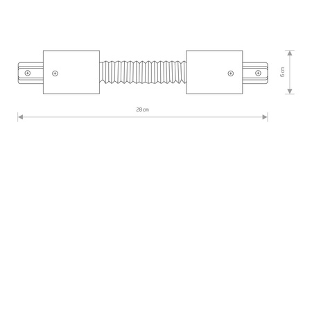 Łącznik PROFILE RECESSED FLEX CONNECTOR BLACK 8385