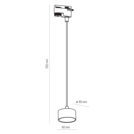 Lampa zwis do szyny TRACER 4273 1xGX53 biała