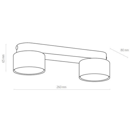 Nowoczesna lampa sufitowa SPACE BLACK 3399 2xGX53 3399