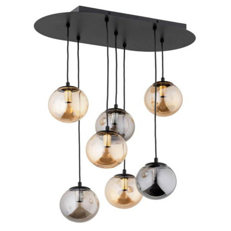 Elegancka lampa wisząca ORGINAL 7 x E14 wys. 80 cm |  Czarna