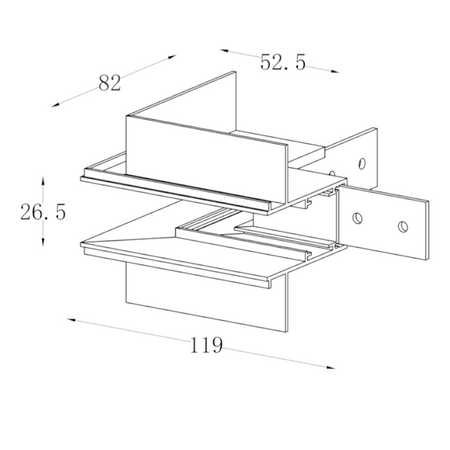 Łącznik LV 90 bezramkowy ZEW 413100