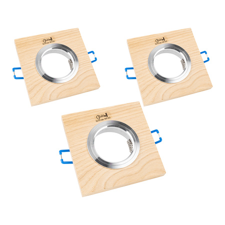 Zestaw opraw typu downlight Vitar Wood Square 3xGU10 Max.6W LED Dąb olejowany