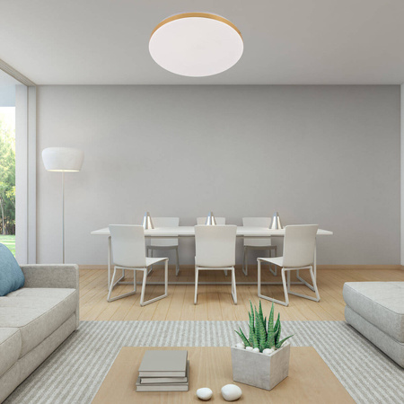 Plafon BABILON, złoty, okrągły średni, 24W LED, barwa neutralna 4000K