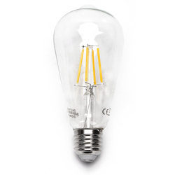 Żarówka Filament LED E27 6W ST64 ciepła 2700K
