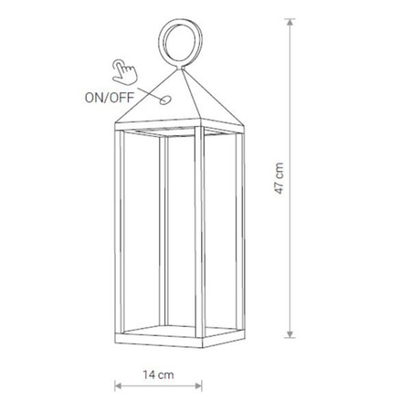 Lampa zewnętrzna latarenka wisząca PICNIC LED IP54 | grafitowy