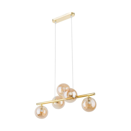 Stylowa lampa wisząca złote kulki ESTERA GOLD V | Złota 4549