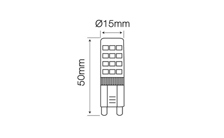 Żarówka Led G9 4W ciepła 2700K 350lm 220-240V