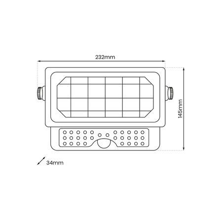 Naświetlacz solarny EPAD, 5W LED, barwa neutralna 4000K, 500lm, EKO9082