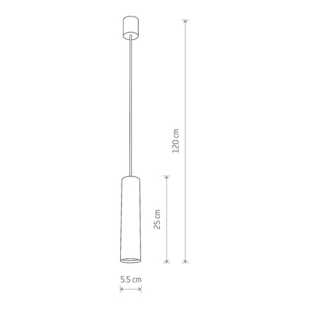 Zwis nad stół EYE BLACK M 120cm 6840