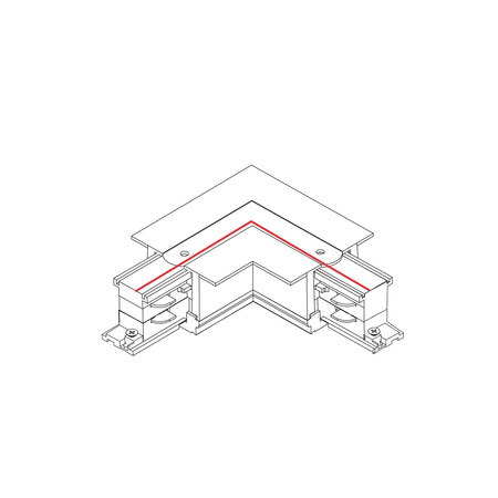 Łącznik kątowy L CTLS RECESSED POWER L CONNECTOR RIGHT L-R 8230 prawy biały 8230