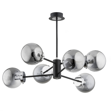 Lampa sufitowa ALFA KRAB CZARNA 6xE14 60cm | 62117