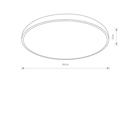 Plafon AGNES ROUND LED PRO 49cm 32W barwa ciepła 3000K IP44 | biały 10979